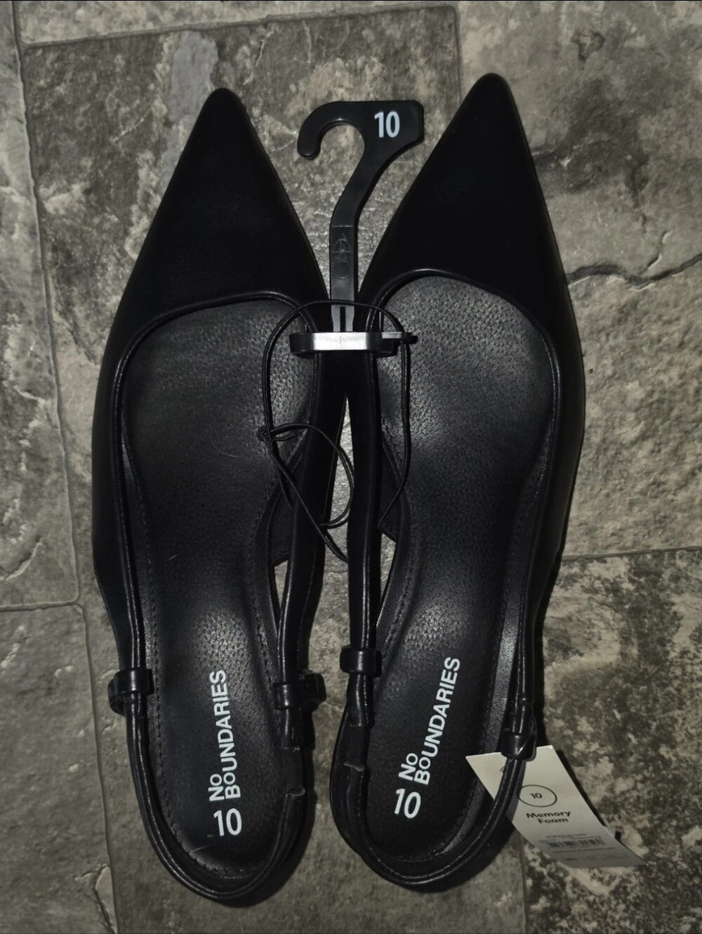 No Boundaries Faux Leather Slingback Kitten Heels Size 10 NWT